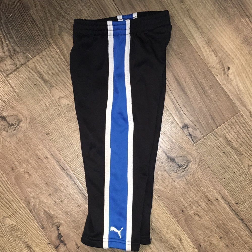 Boys kids Puma Black teal Sweat track pants 24 mo